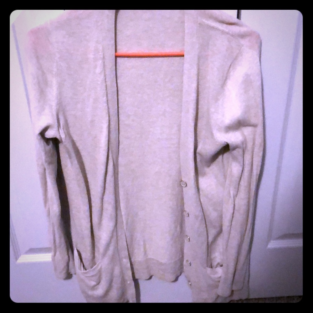 Beige cardigan!